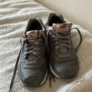 Grey New Balance sneakers, size 6.5 .